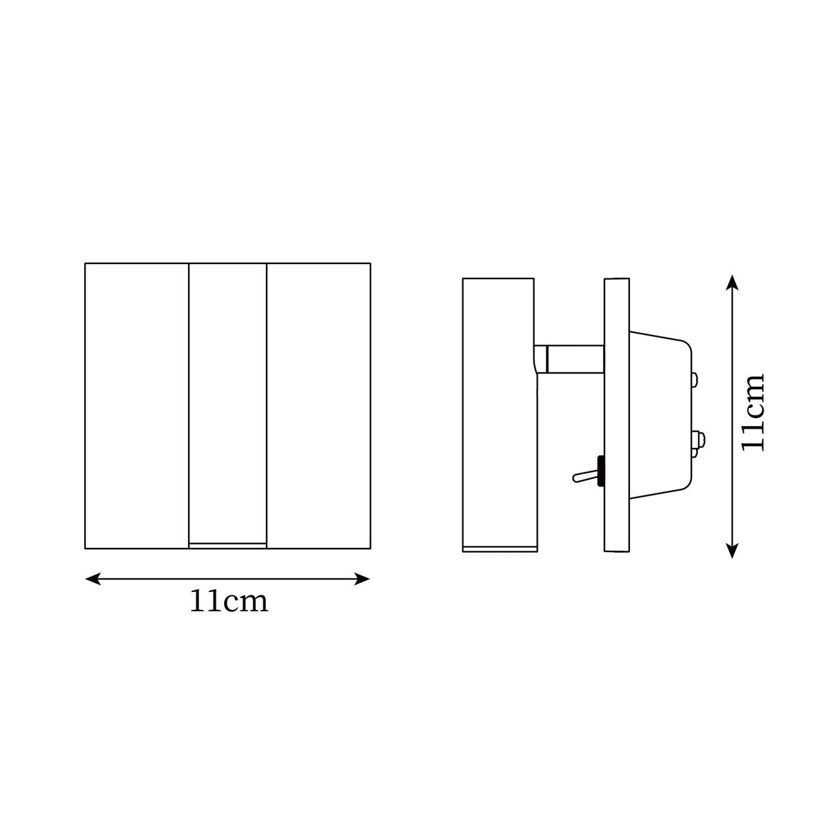 Micro Square Switched Sconce — product view 5