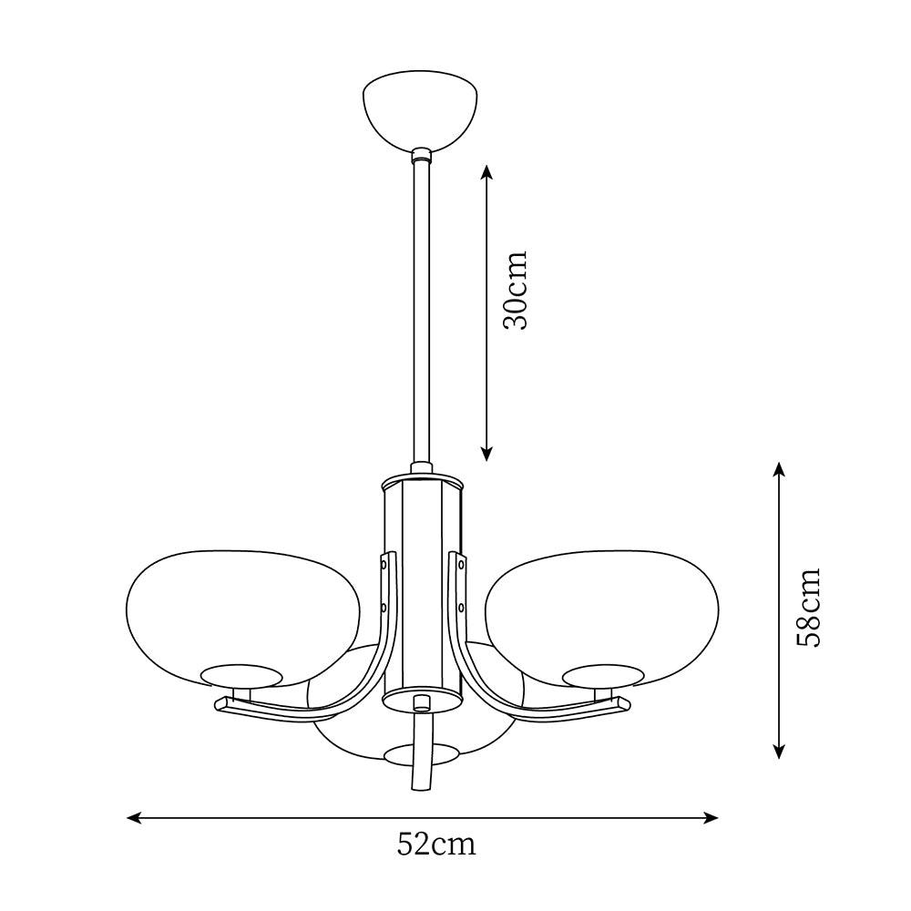 Larenta Rico Glass Chandelier — product view 5