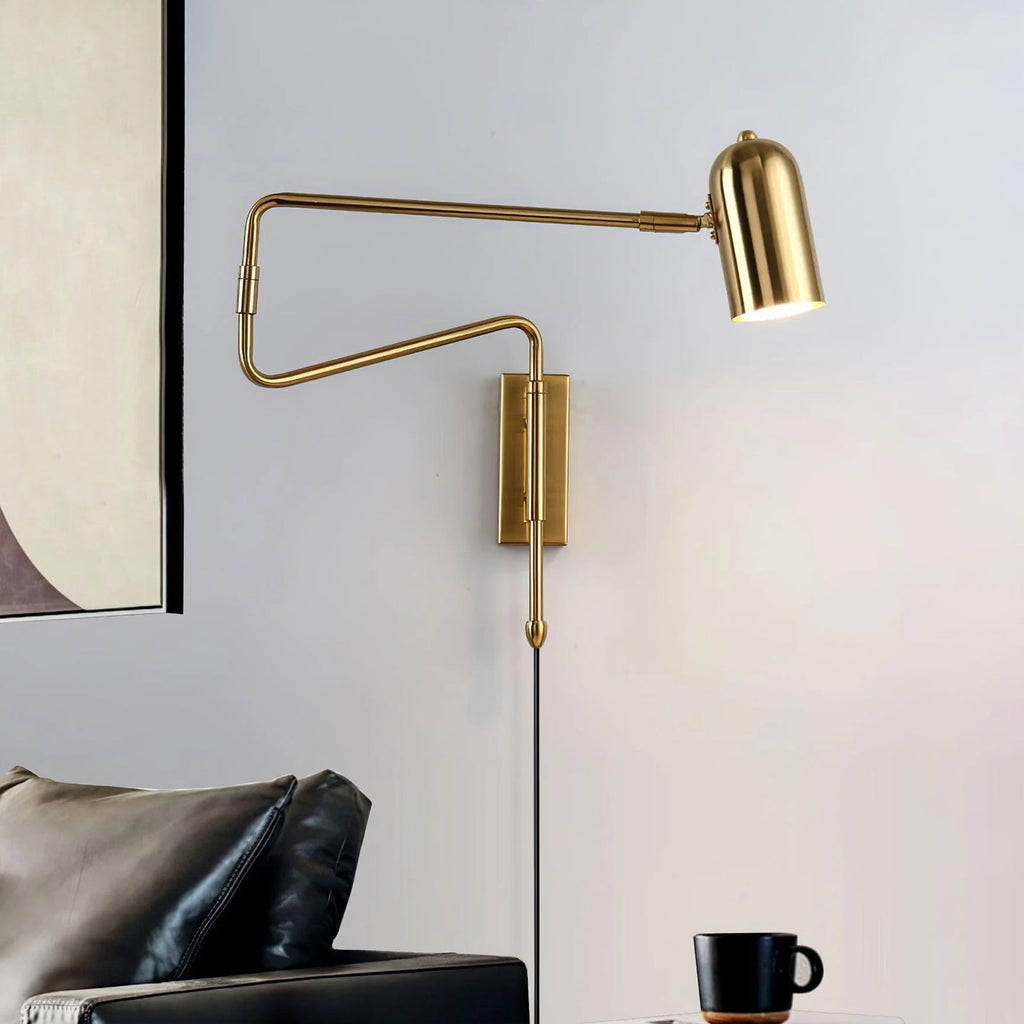 Adjustable Arm Plug In Wall Lamp – product view 2