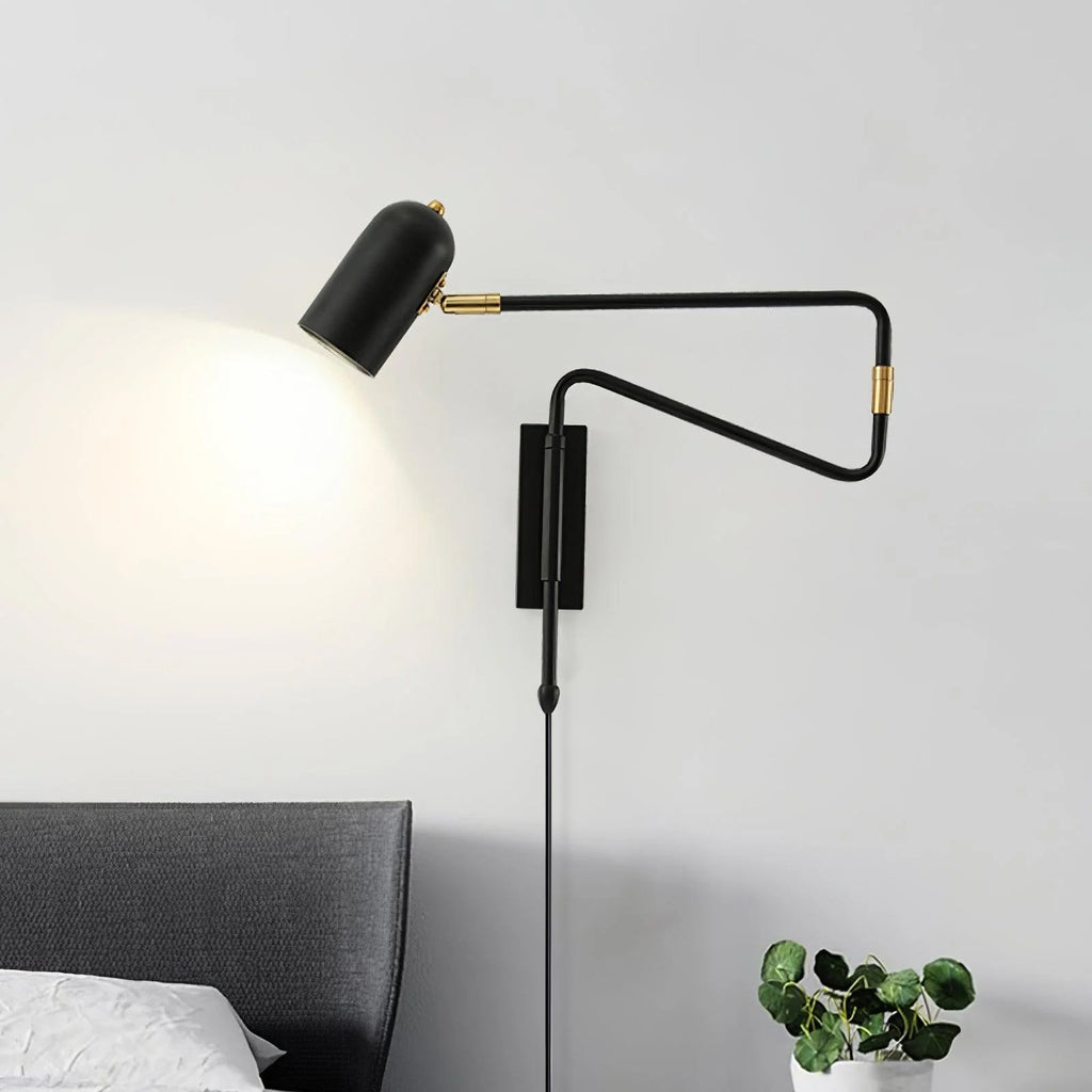 Adjustable Arm Plug In Wall Lamp – product view 4