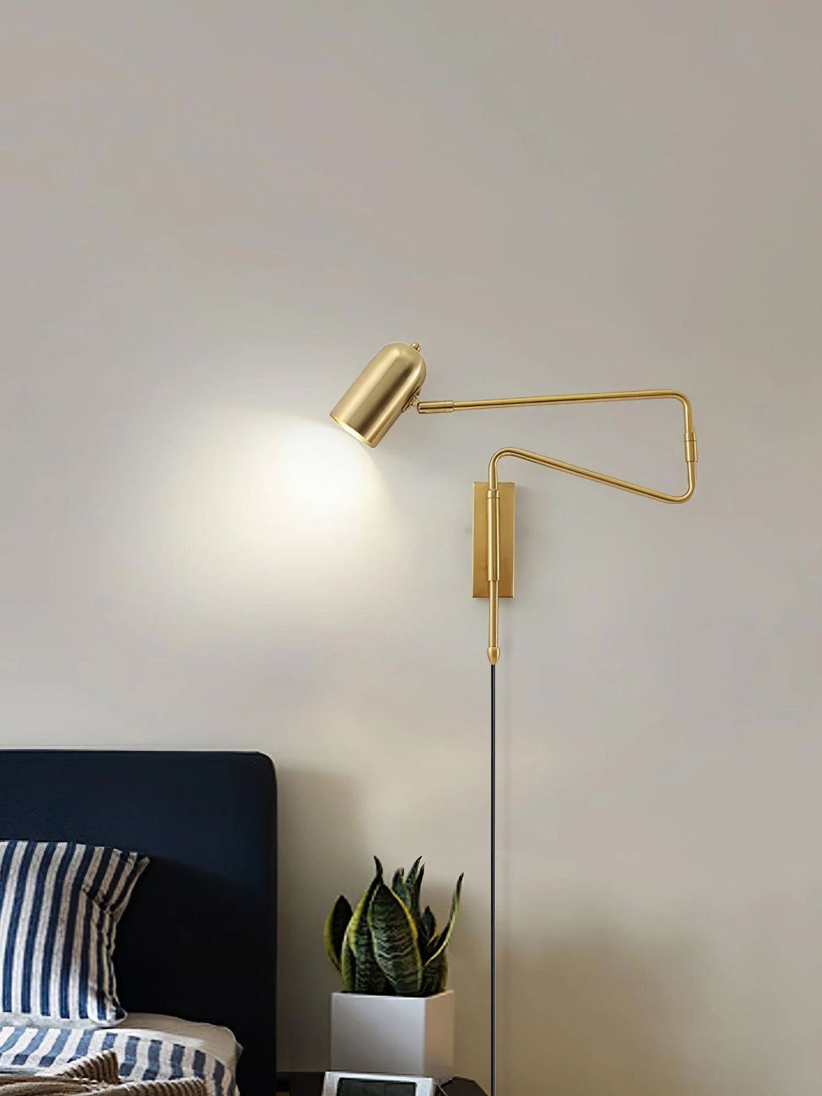 Adjustable Arm Plug In Wall Lamp – product view 7
