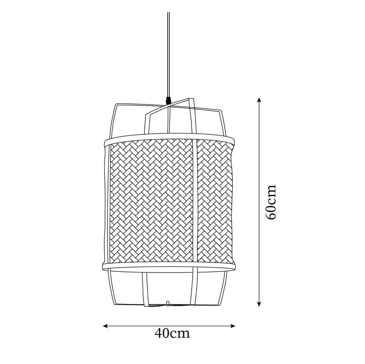 Rattan Weave Pendant Lamp — product view 5