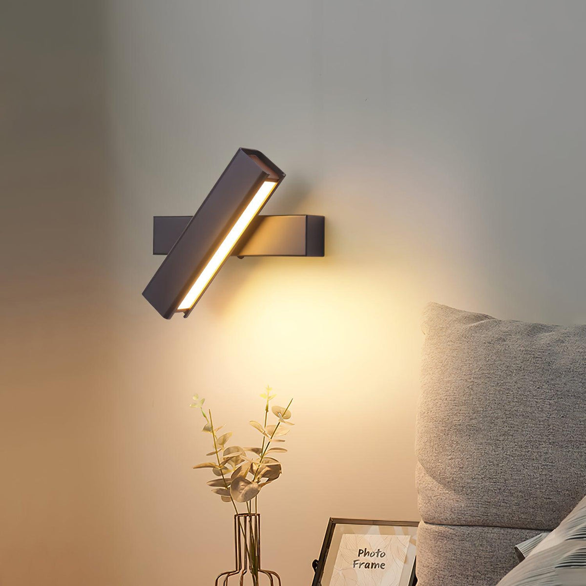Nordic Art Bedroom Wood Wall Lamp — product view 2