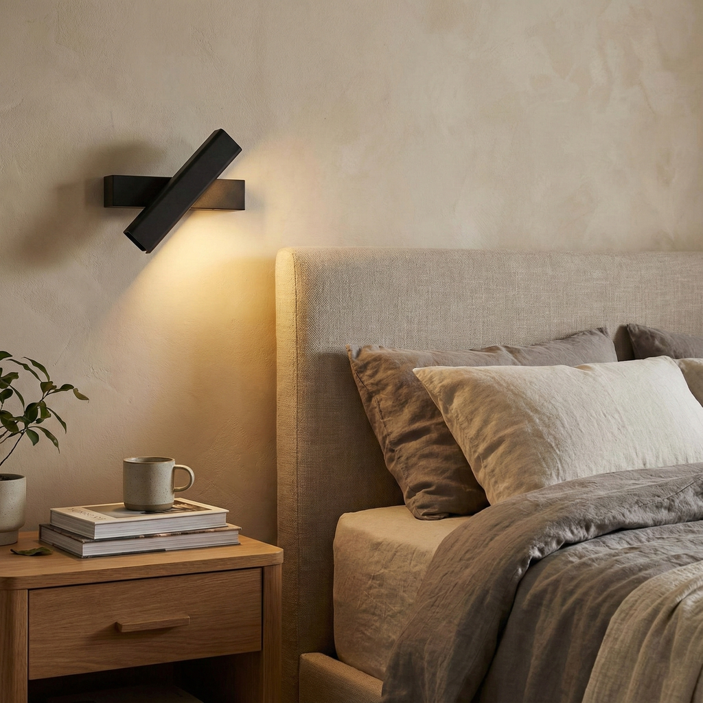 Nordic Art Bedroom Wood Wall Lamp — product view 7