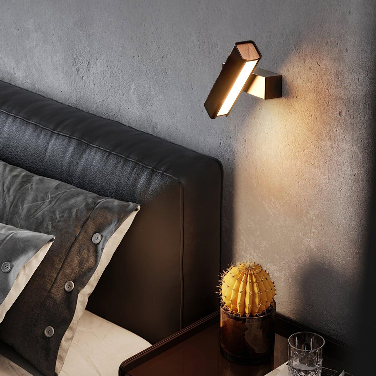 Nordic Art Bedroom Wood Wall Lamp — product view 19