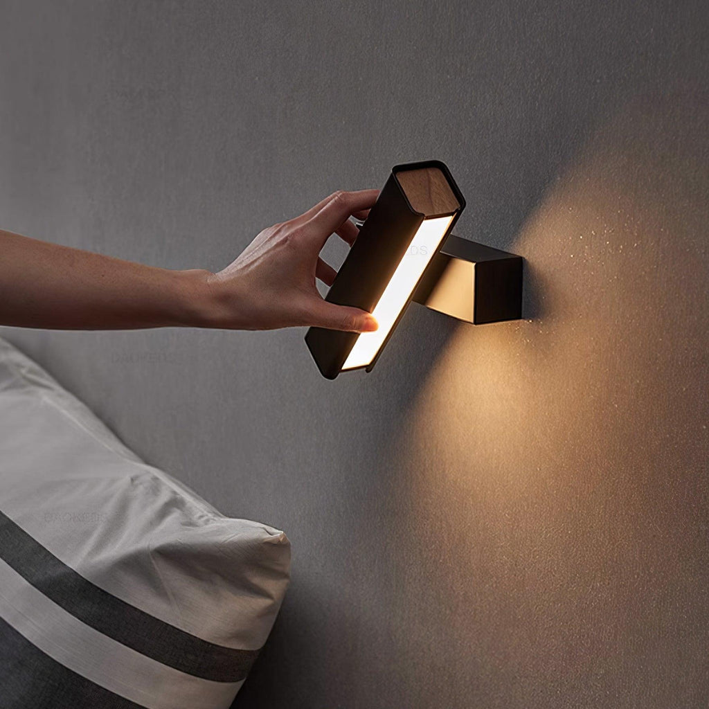 Nordic Art Bedroom Wood Wall Lamp — product view 23