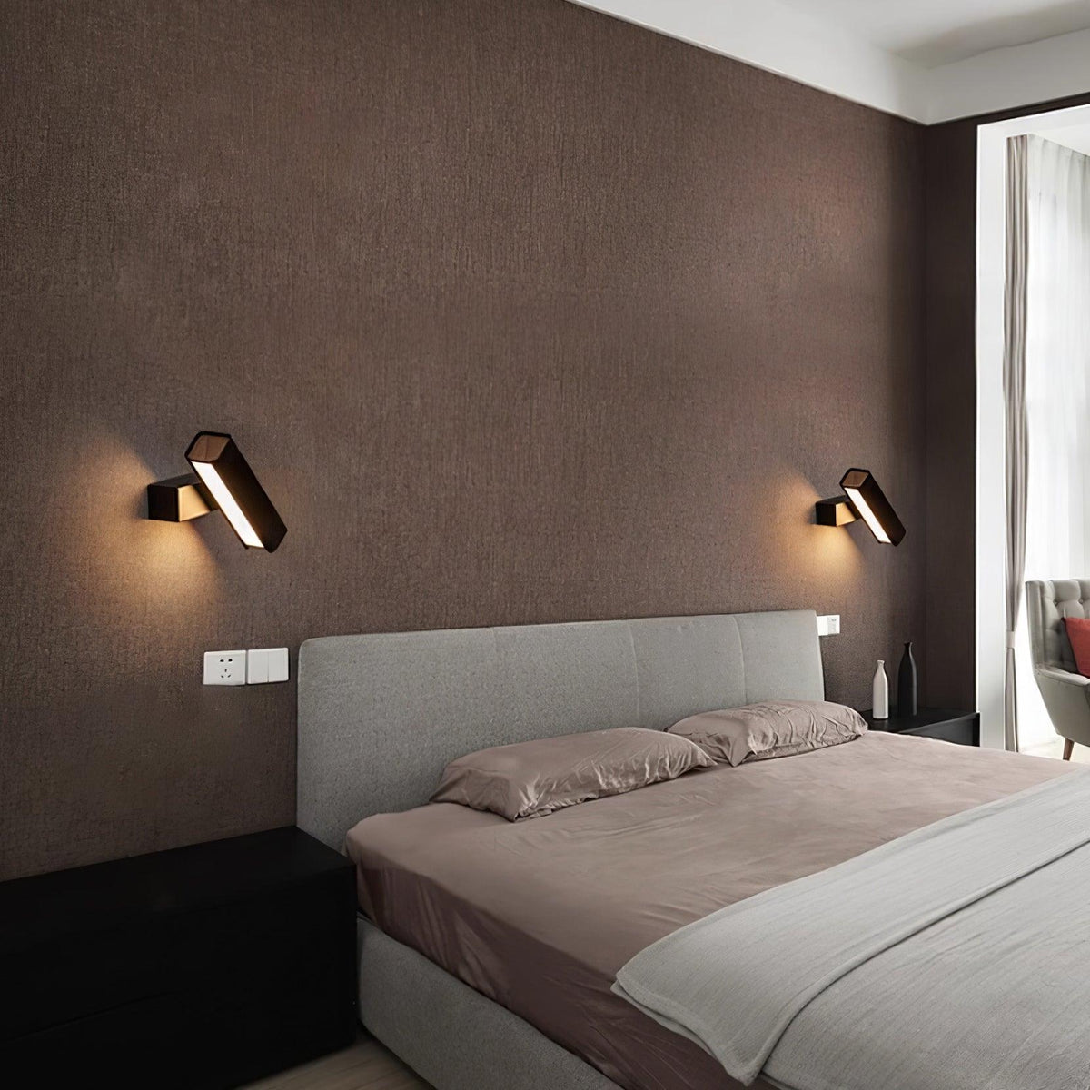 Nordic Art Bedroom Wood Wall Lamp — product view 30