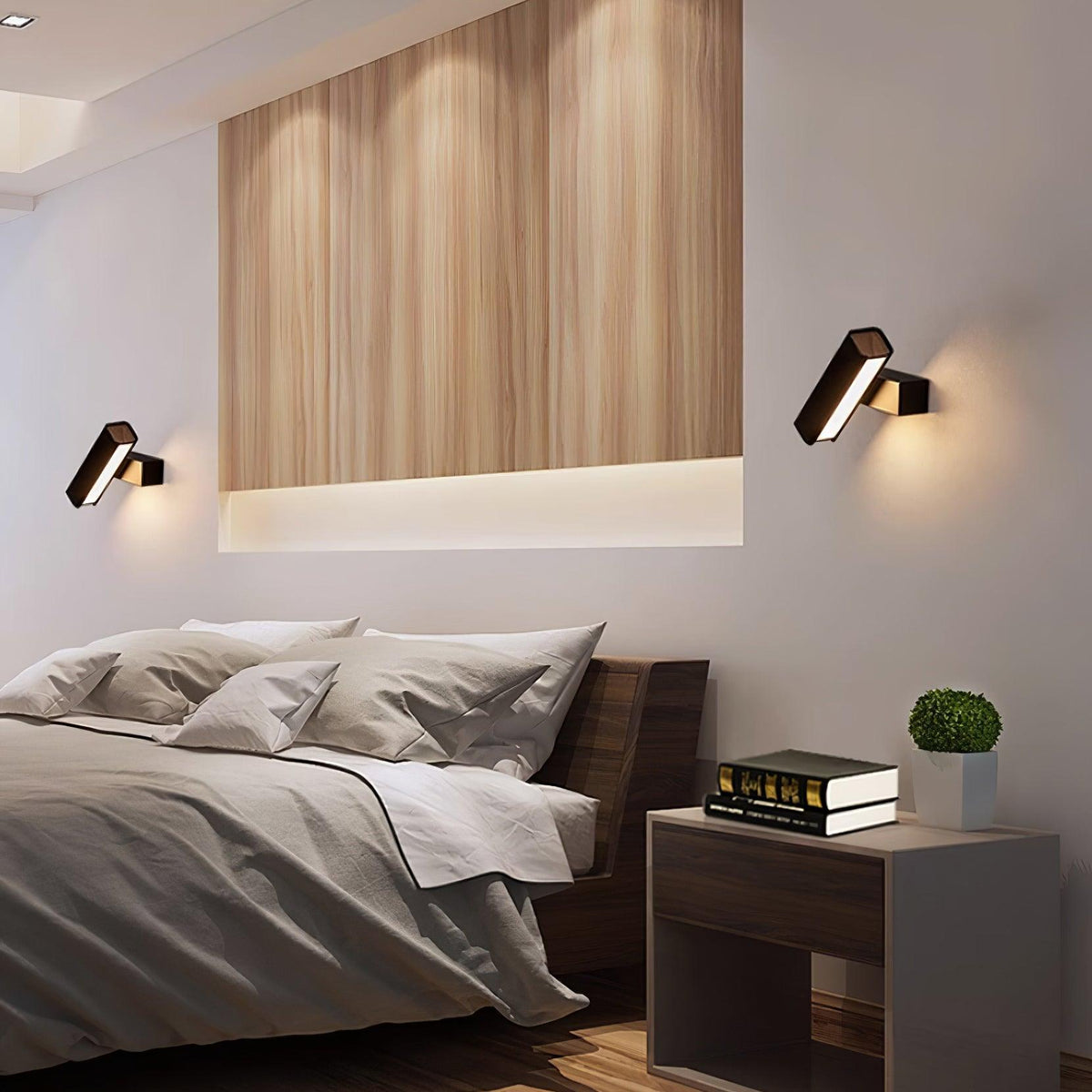 Nordic Art Bedroom Wood Wall Lamp — product view 31