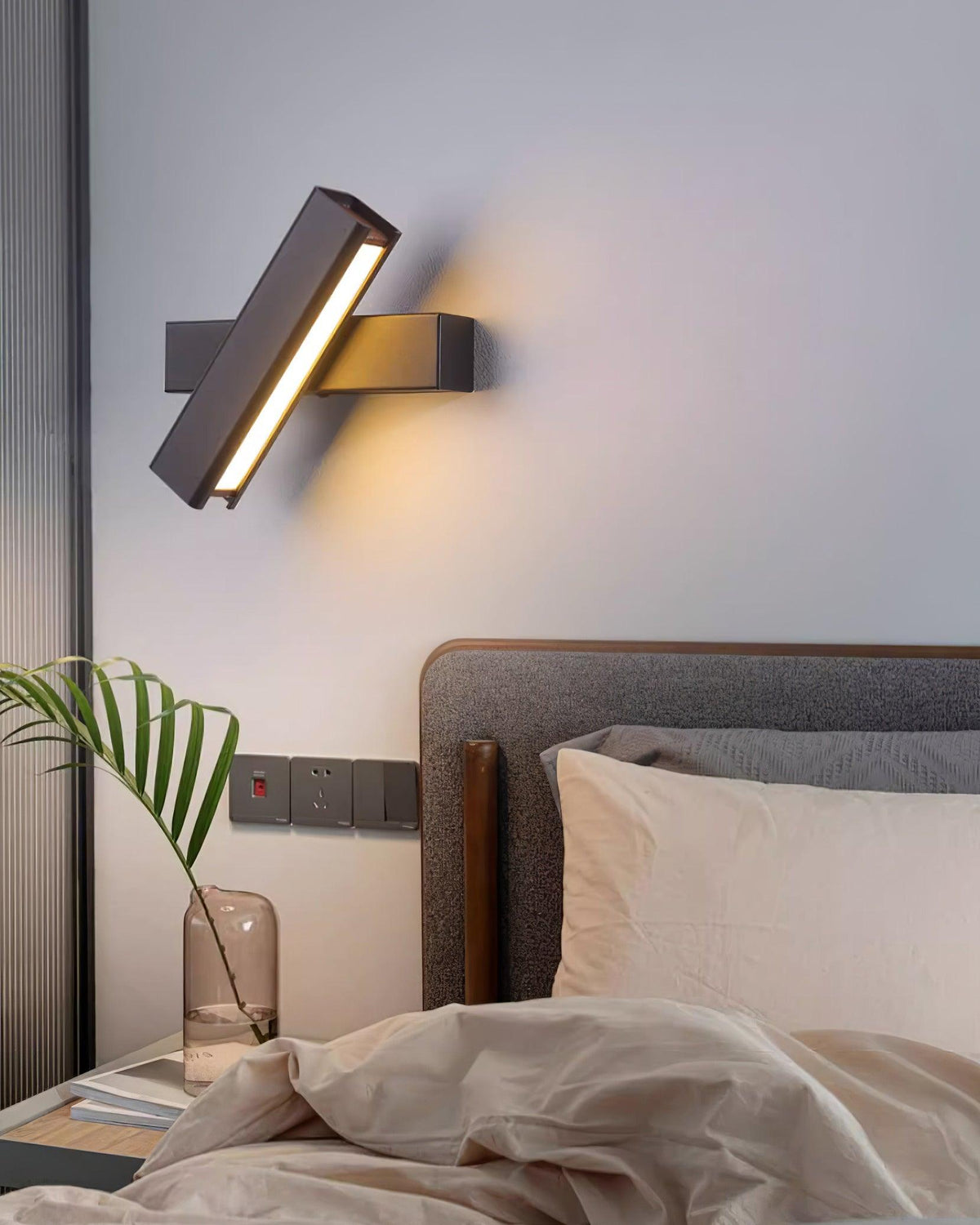 Nordic Art Bedroom Wood Wall Lamp — product view 37
