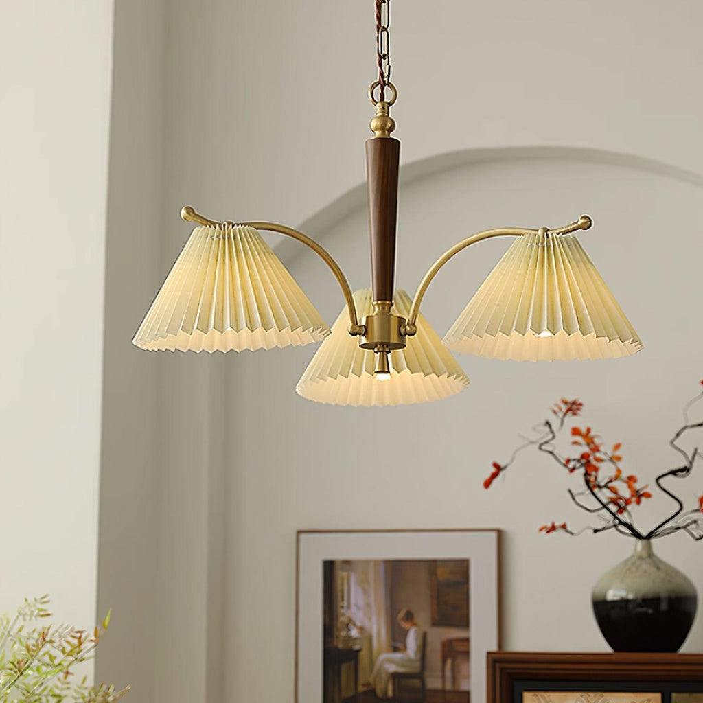 Suki Pleated Wood Chandelier — product view 10