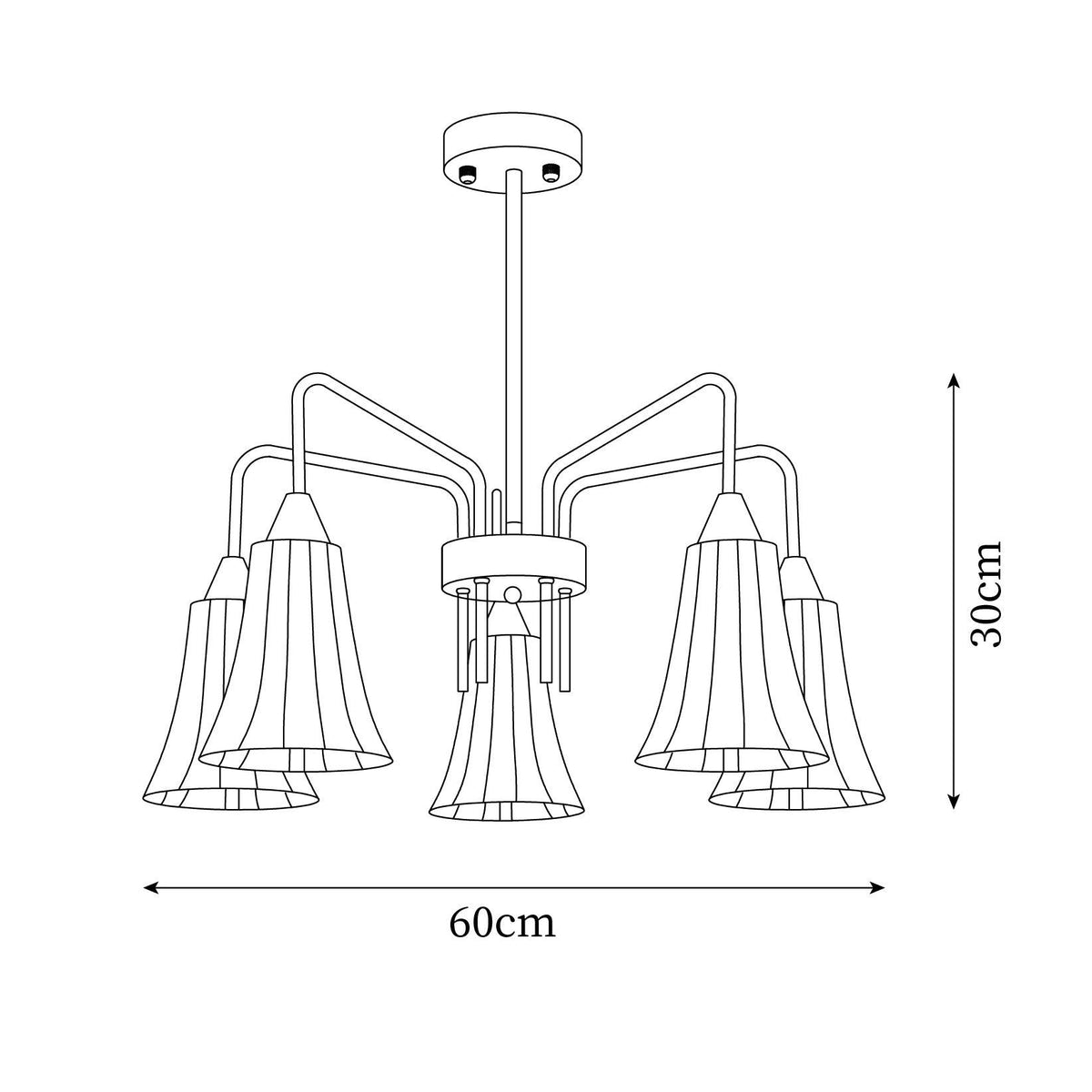 Lenore Hans Metal Chandelier — product view 6