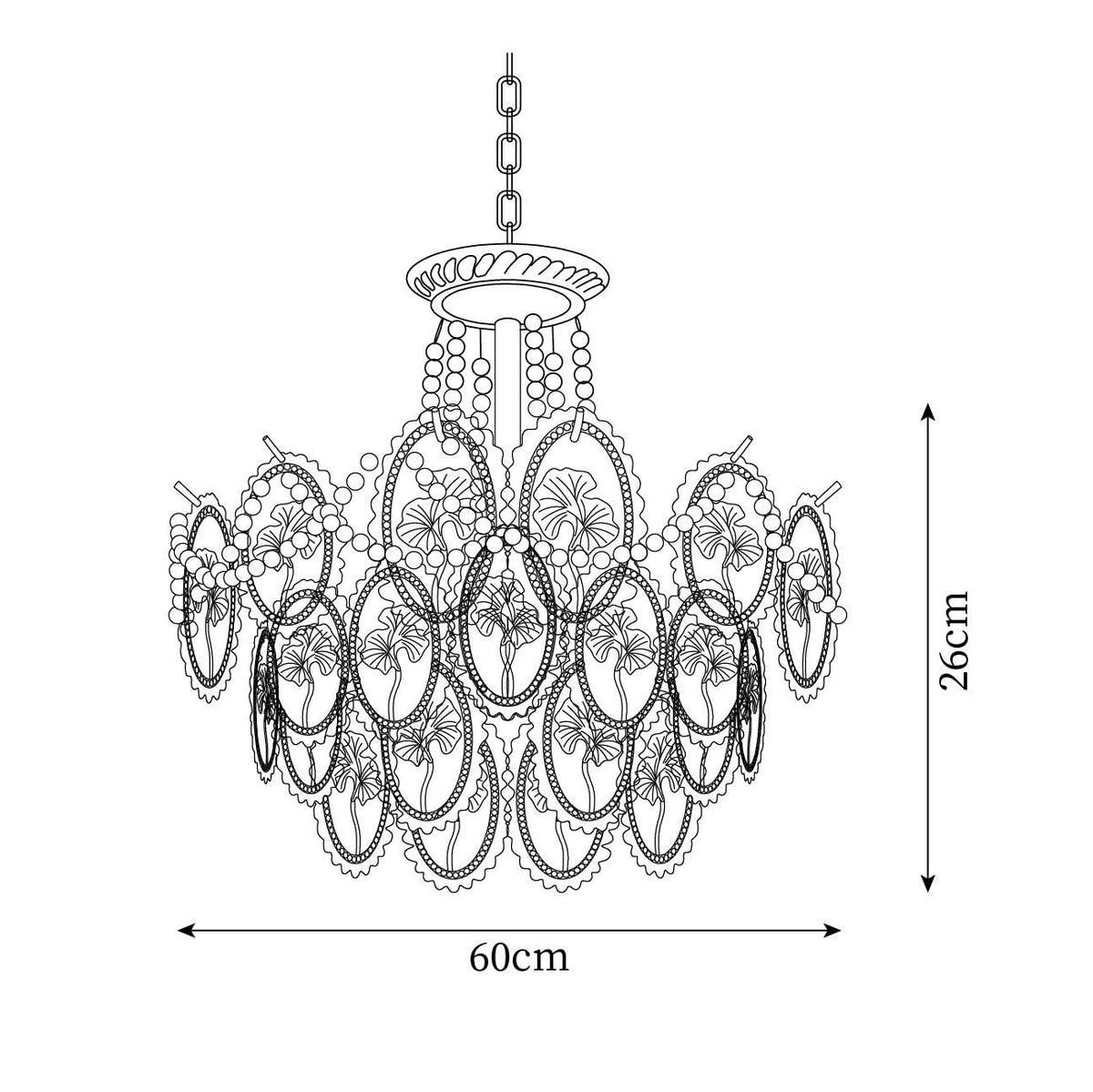 Varvara Glass Chandelier — product view 5