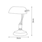 Vintage Bankers Glass Table Lamp — product view 6