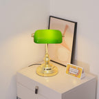 Vintage Bankers Glass Table Lamp — product view 11