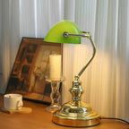 Vintage Bankers Glass Table Lamp — product view 12
