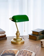Vintage Bankers Glass Table Lamp — product view 15