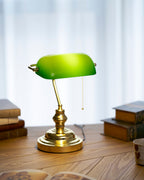 Vintage Bankers Glass Table Lamp — product view 17