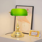 Vintage Bankers Glass Table Lamp — product view 21