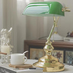 Vintage Bankers Glass Table Lamp — product view 25
