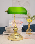 Vintage Bankers Glass Table Lamp — product view 31