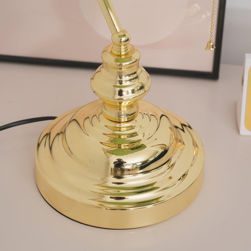 Vintage Bankers Glass Table Lamp — product view 34