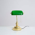 Vintage Bankers Glass Table Lamp — product view 36