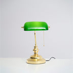 Vintage Bankers Glass Table Lamp — product view 37