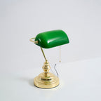 Vintage Bankers Glass Table Lamp — product view 38