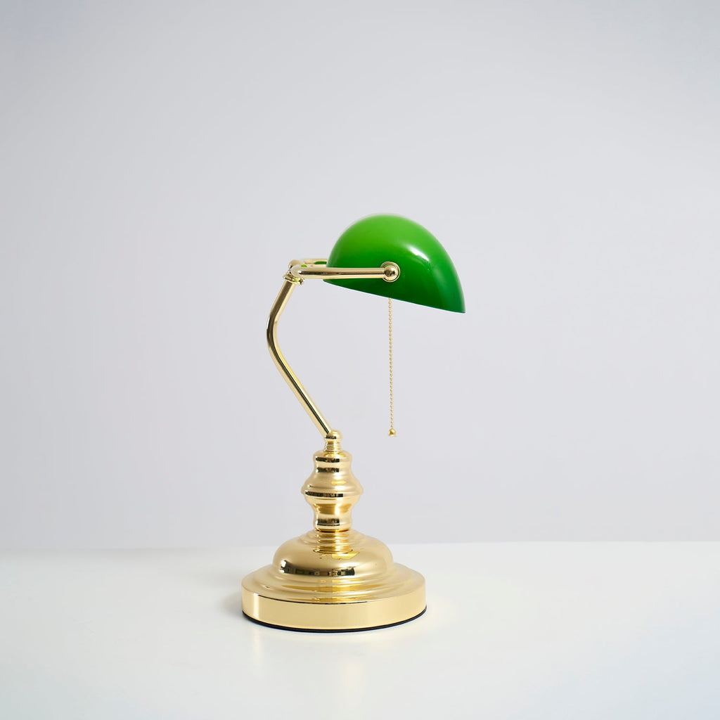 Vintage Bankers Glass Table Lamp — product view 39