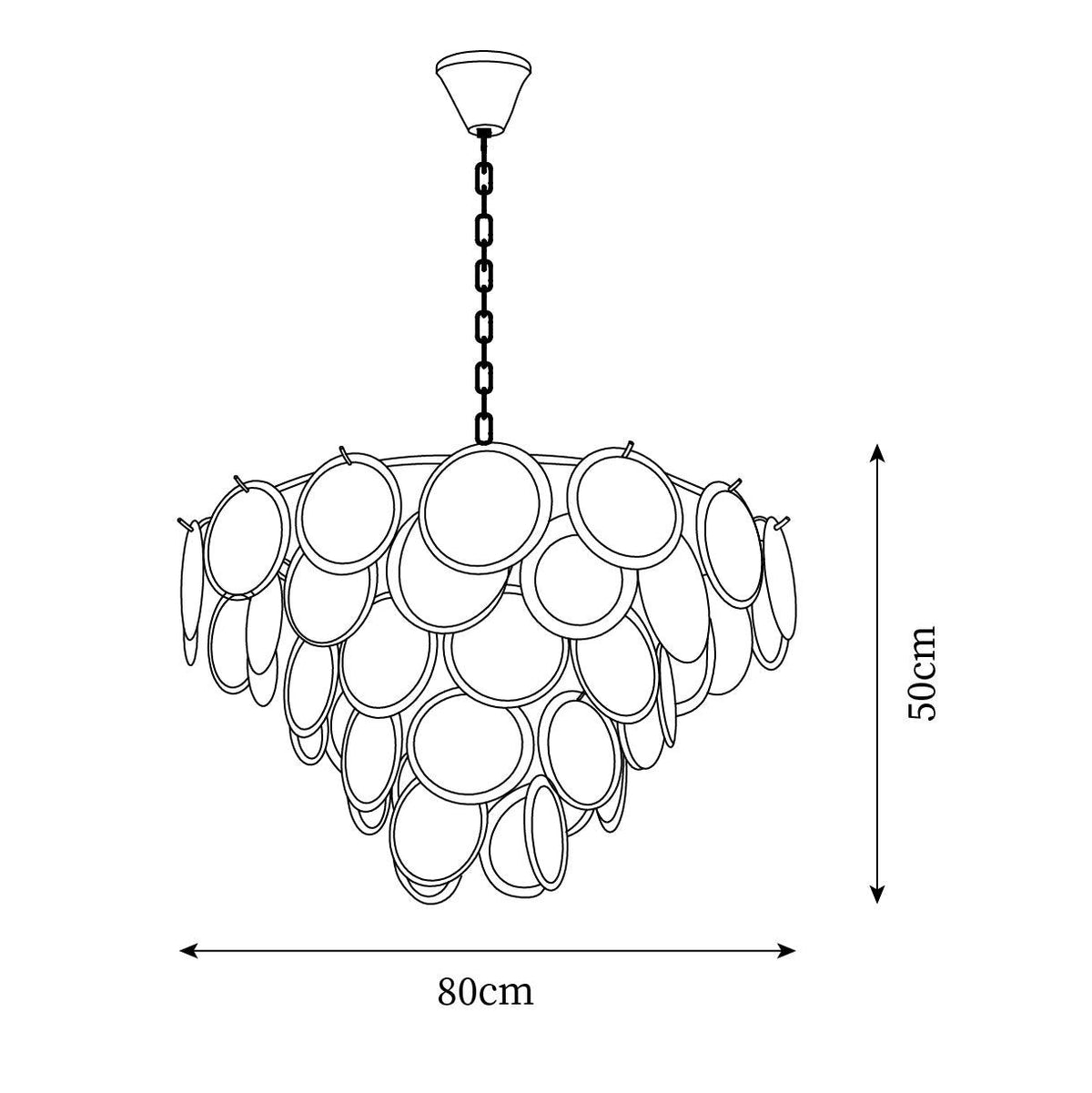 Bettina Murano Glass Chandelier — product view 7