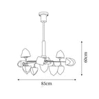 Zevin Glass Chandelier — product view 6