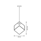Gold Silver Geometric Glass Chandelier — product view 5