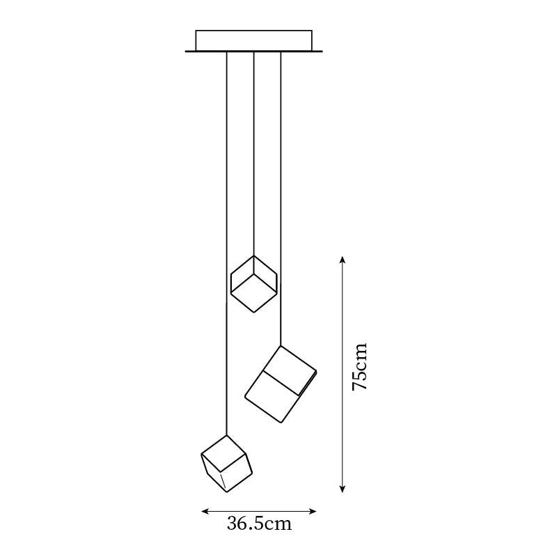 Gold Silver Geometric Glass Chandelier — product view 6