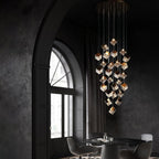Gold Silver Geometric Glass Chandelier — product view 12
