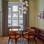 Gold Silver Geometric Glass Chandelier — product view 16