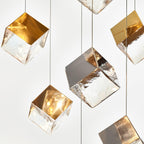 Gold Silver Geometric Glass Chandelier — product view 25