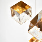 Gold Silver Geometric Glass Chandelier — product view 34