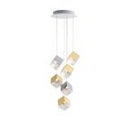 Gold Silver Geometric Glass Chandelier — product view 48