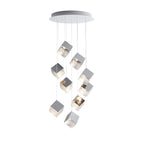 Gold Silver Geometric Glass Chandelier — product view 51