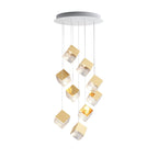 Gold Silver Geometric Glass Chandelier — product view 52