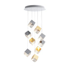Gold Silver Geometric Glass Chandelier — product view 53