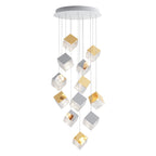 Gold Silver Geometric Glass Chandelier — product view 54