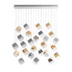 Gold Silver Geometric Glass Chandelier — product view 57