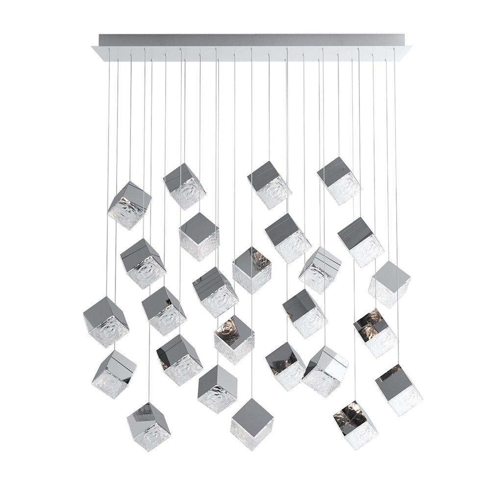 Gold Silver Geometric Glass Chandelier — product view 59