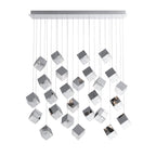 Gold Silver Geometric Glass Chandelier — product view 59