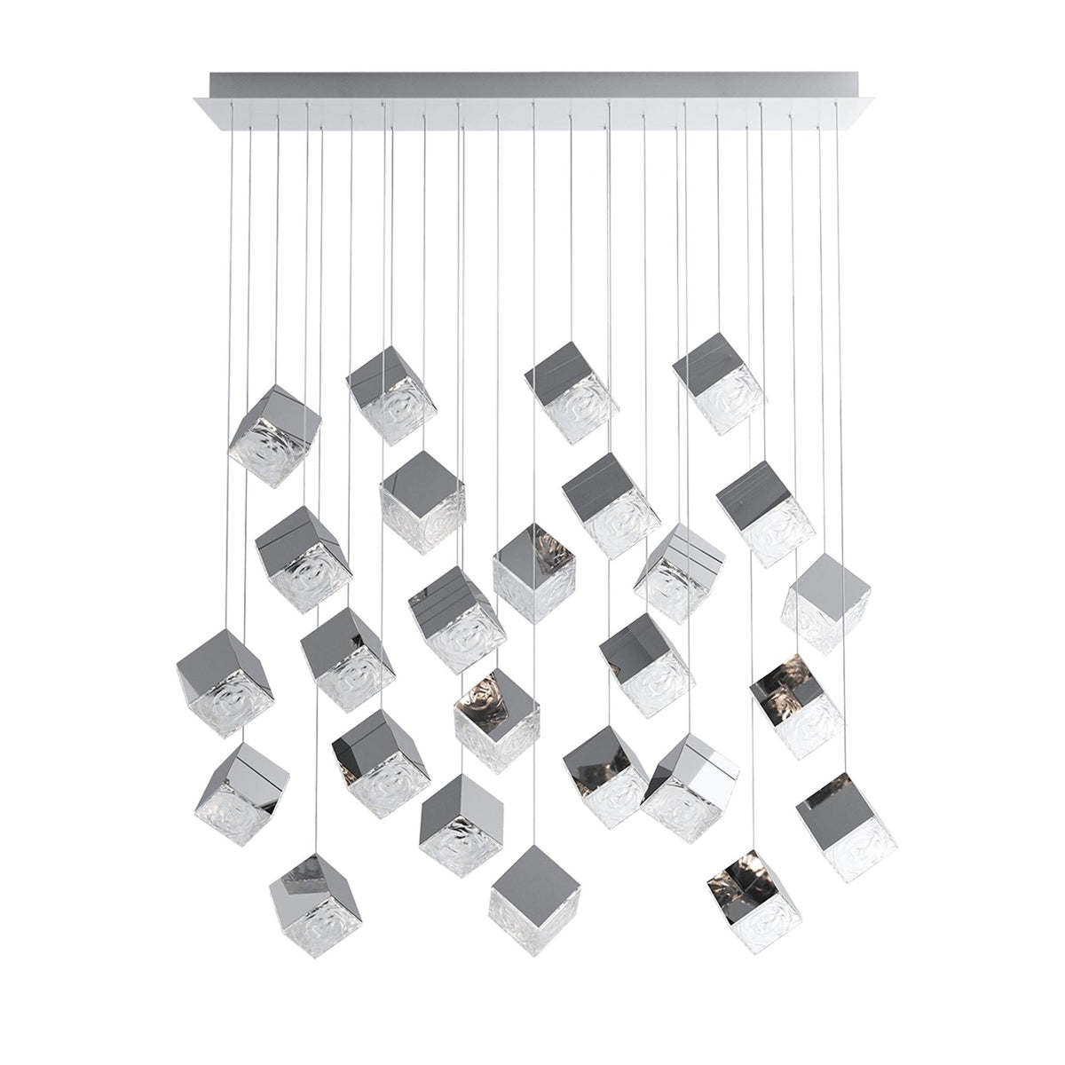 Gold Silver Geometric Glass Chandelier — product view 59