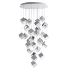 Gold Silver Geometric Glass Chandelier — product view 60