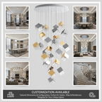 Gold Silver Geometric Glass Chandelier — product view 63