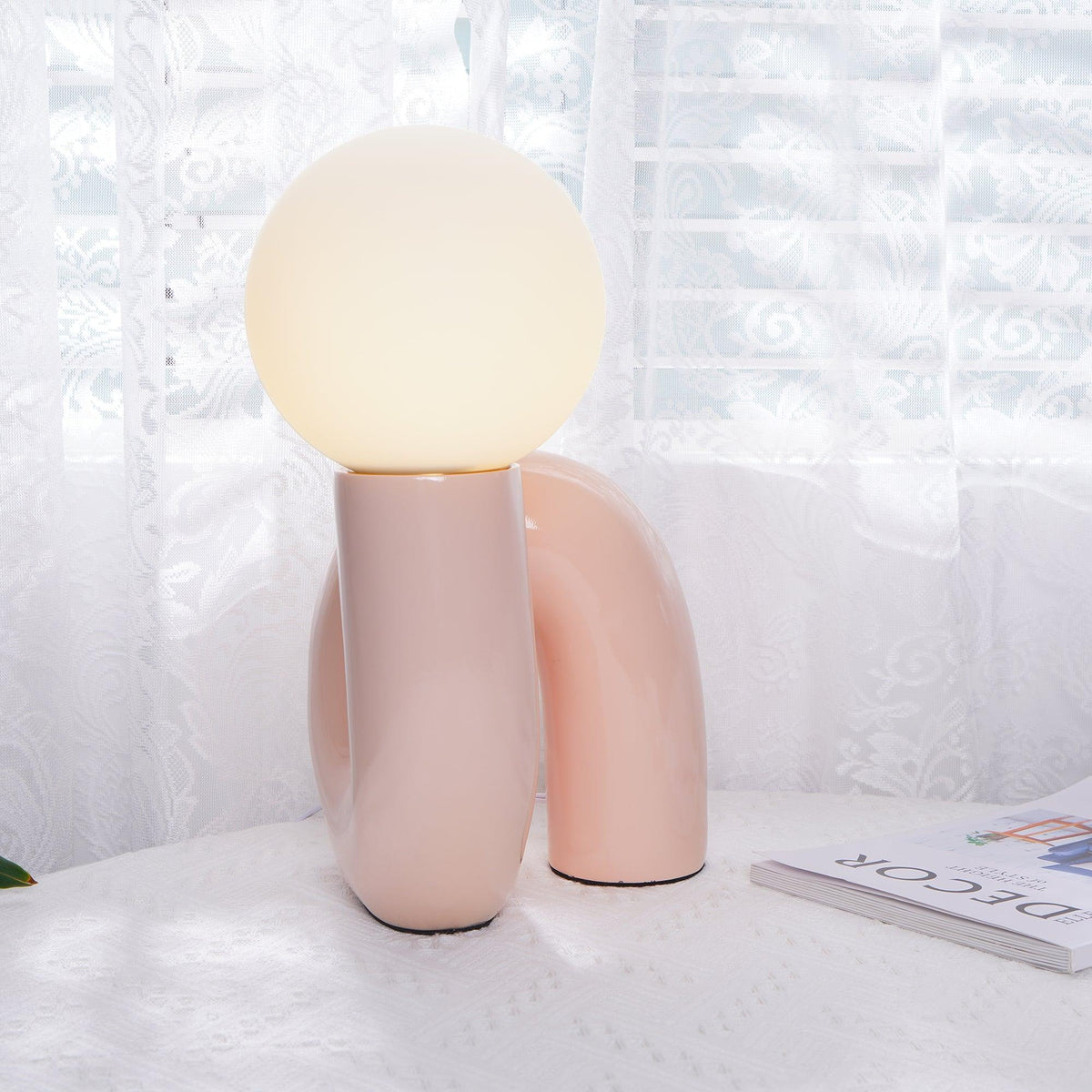 N Shape Glass Table Lamp — product view 3