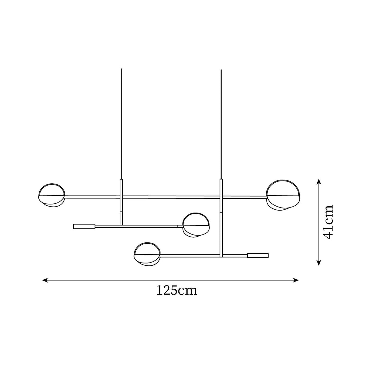 Leaves Metal Chandelier — product view 5